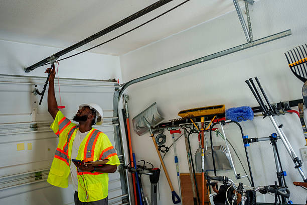 Professional Garage Door Panel Replacement technician working in Rushville, NE
